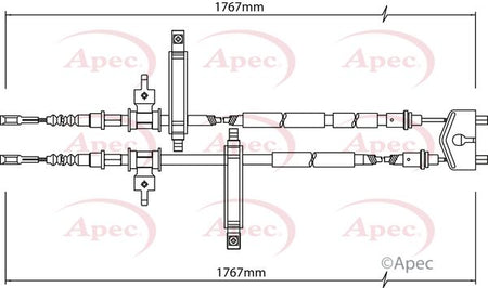 Apec CAB1144 Cable Pull, parking brake - 1