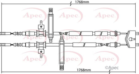 Apec CAB1146 Cable Pull, parking brake - 1