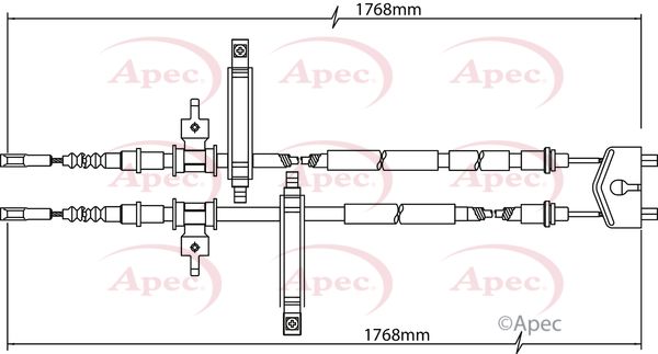 Apec CAB1146 Cable Pull, parking brake - 1