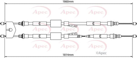 Apec CAB1147 Cable Pull, parking brake - 1