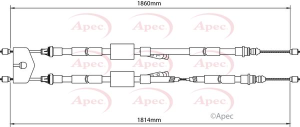 Apec CAB1147 Cable Pull, parking brake - 1
