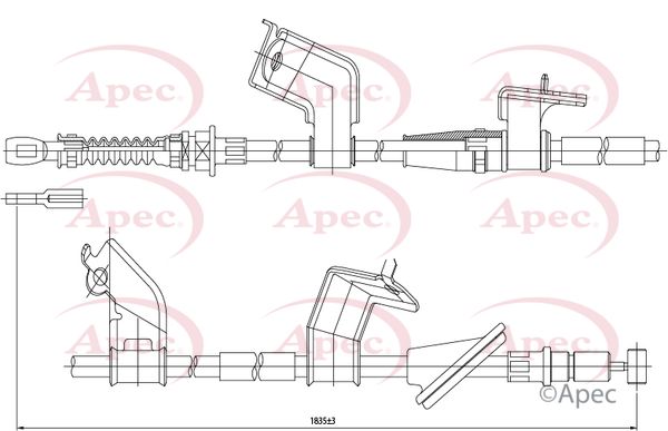 Apec CAB1148 Cable Pull, parking brake - 1
