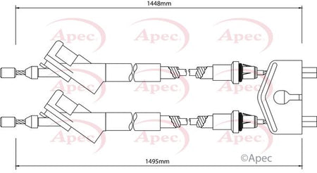 Apec CAB1149 Cable Pull, parking brake - 1