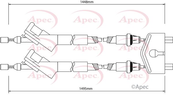 Apec CAB1149 Cable Pull, parking brake - 1