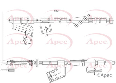 Apec CAB1150 Cable Pull, parking brake - 1