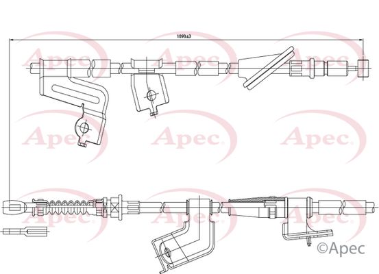 Apec CAB1150 Cable Pull, parking brake - 1