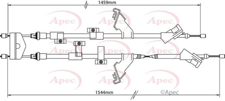Apec CAB1152 Cable Pull, parking brake - 1