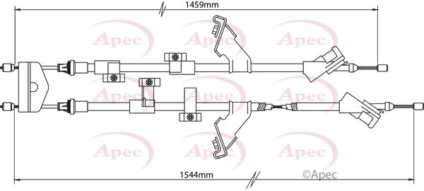 Apec CAB1152 Cable Pull, parking brake - 1