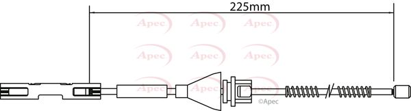 Apec CAB1153 Cable Pull, parking brake - 1