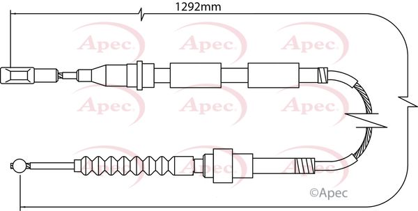 Apec CAB1155 Cable Pull, parking brake - 1