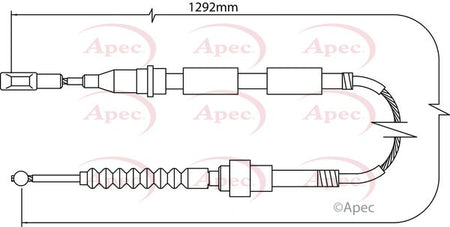 Apec CAB1155 Cable Pull, parking brake - 1