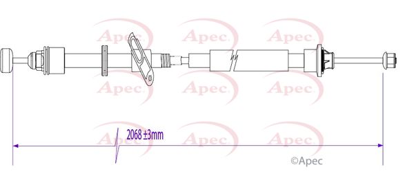 Apec CAB1156 Cable Pull, parking brake - 1