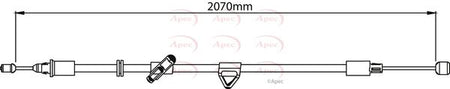 Apec CAB1158 Cable Pull, parking brake - 1
