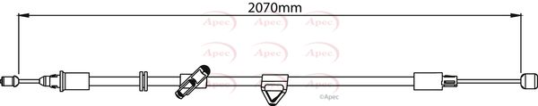 Apec CAB1158 Cable Pull, parking brake - 1