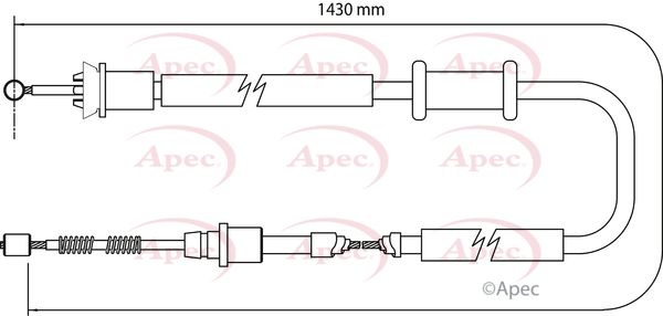 Apec CAB1159 Cable Pull, parking brake - 1