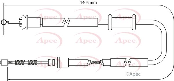 Apec CAB1160 Cable Pull, parking brake - 1