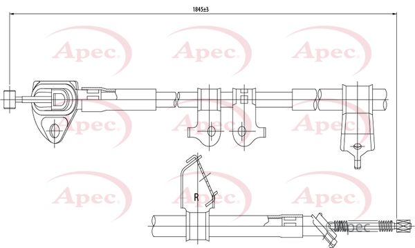 Apec CAB1161 Cable Pull, parking brake - 1
