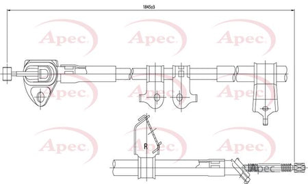 Apec CAB1161 Cable Pull, parking brake - 1