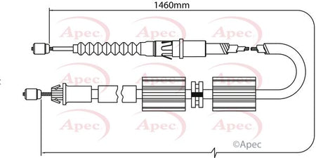 Apec CAB1162 Cable Pull, parking brake - 1
