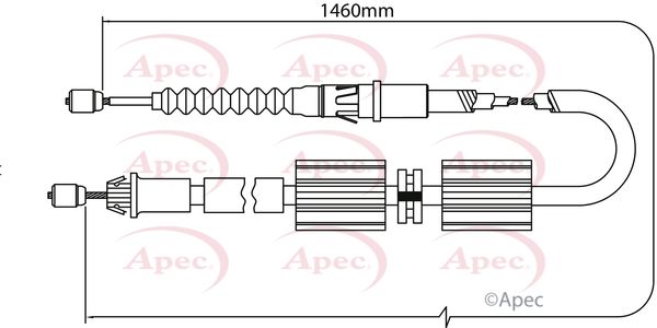 Apec CAB1162 Cable Pull, parking brake - 1