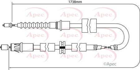 Apec CAB1163 Cable Pull, parking brake - 1