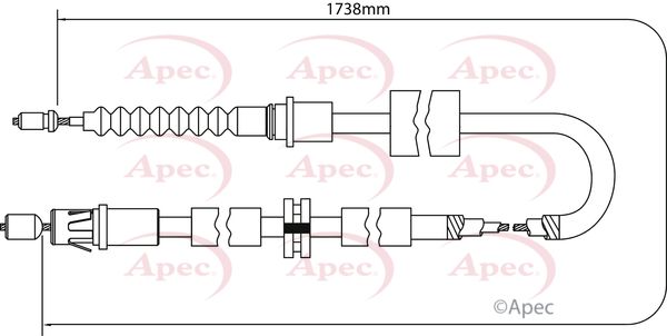 Apec CAB1163 Cable Pull, parking brake - 1