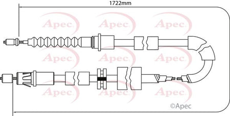 Apec CAB1164 Cable Pull, parking brake - 1
