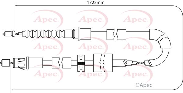 Apec CAB1164 Cable Pull, parking brake - 1