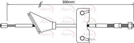 Apec CAB1165 Cable Pull, parking brake - 1