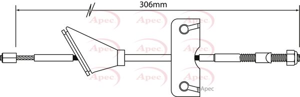 Apec CAB1165 Cable Pull, parking brake - 1
