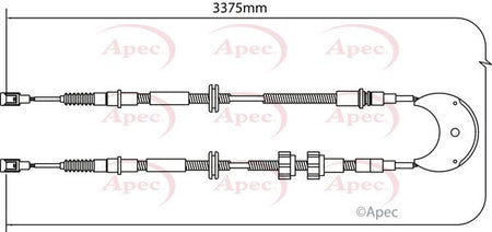 Apec CAB1167 Cable Pull, parking brake - 1