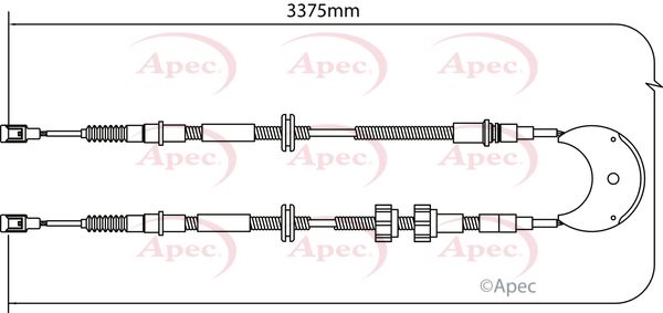 Apec CAB1167 Cable Pull, parking brake - 1