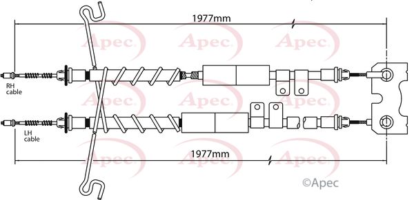 Apec CAB1168 Cable Pull, parking brake - 1