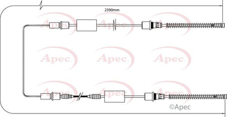 Apec CAB1171 Cable Pull, parking brake - 1