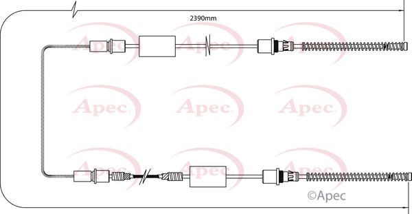 Apec CAB1171 Cable Pull, parking brake - 1