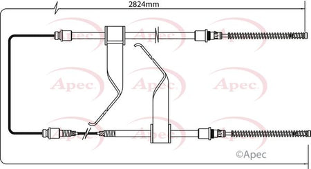 Apec CAB1172 Cable Pull, parking brake - 1