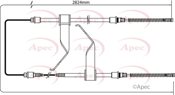 Apec CAB1172 Cable Pull, parking brake - 1