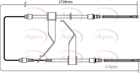 Apec CAB1173 Cable Pull, parking brake - 1
