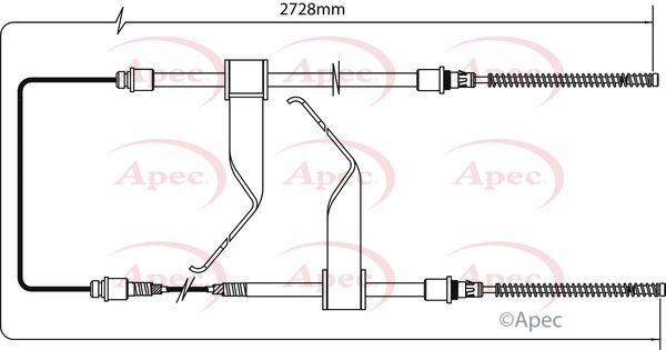 Apec CAB1173 Cable Pull, parking brake - 1