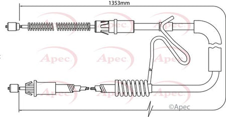 Apec CAB1174 Cable Pull, parking brake - 1