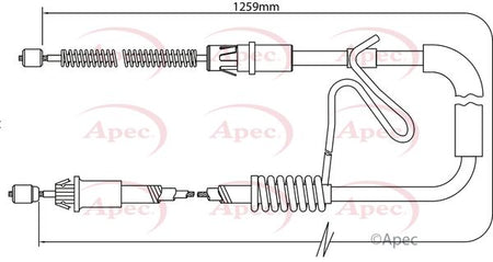 Apec CAB1176 Cable Pull, parking brake - 1