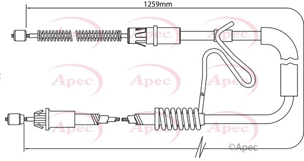 Apec CAB1176 Cable Pull, parking brake - 1