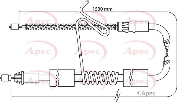 Apec CAB1177 Cable Pull, parking brake - 1