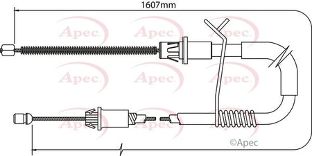 Apec CAB1178 Cable Pull, parking brake - 1