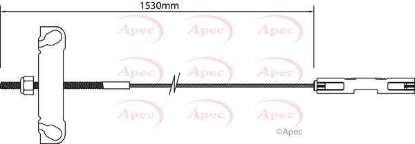 Apec CAB1179 Cable Pull, parking brake - 1