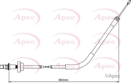 Apec CAB1180 Cable Pull, parking brake - 1
