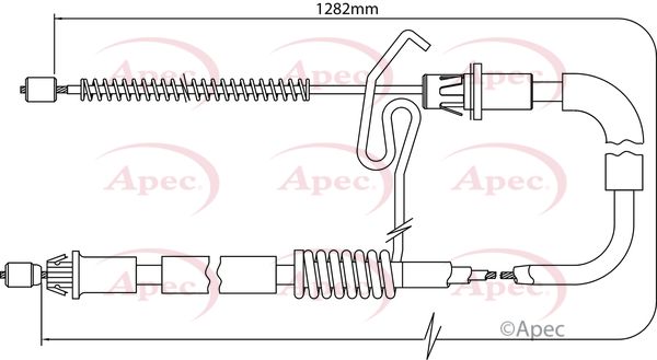 Apec CAB1181 Cable Pull, parking brake - 1
