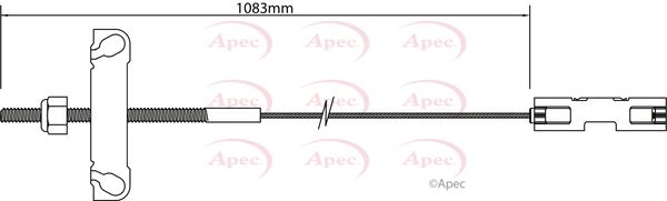 Apec CAB1182 Cable Pull, parking brake - 1