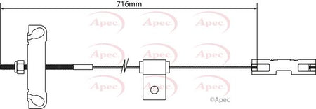 Apec CAB1183 Cable Pull, parking brake - 1