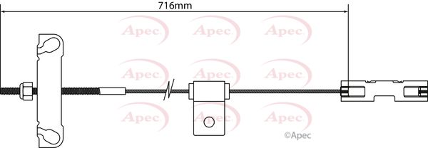 Apec CAB1183 Cable Pull, parking brake - 1